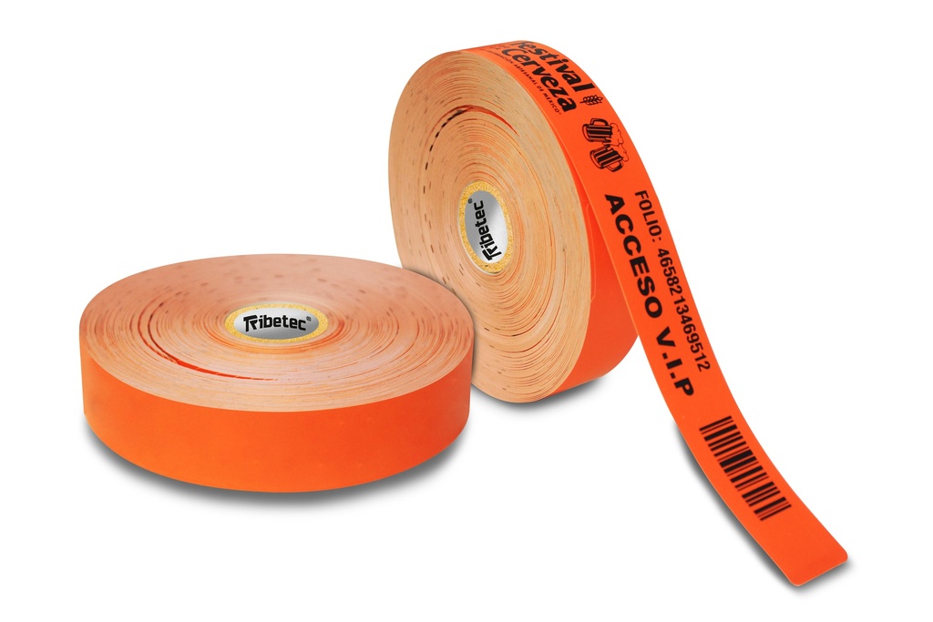 250 Pulseras Brazaletes Plastificados Naranjas Térmicos