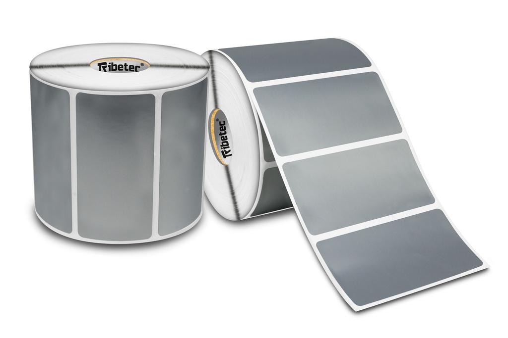 Etiqueta Activo Fijo Poliéster Plata 80x40 Mm Rollo 1,000 C1