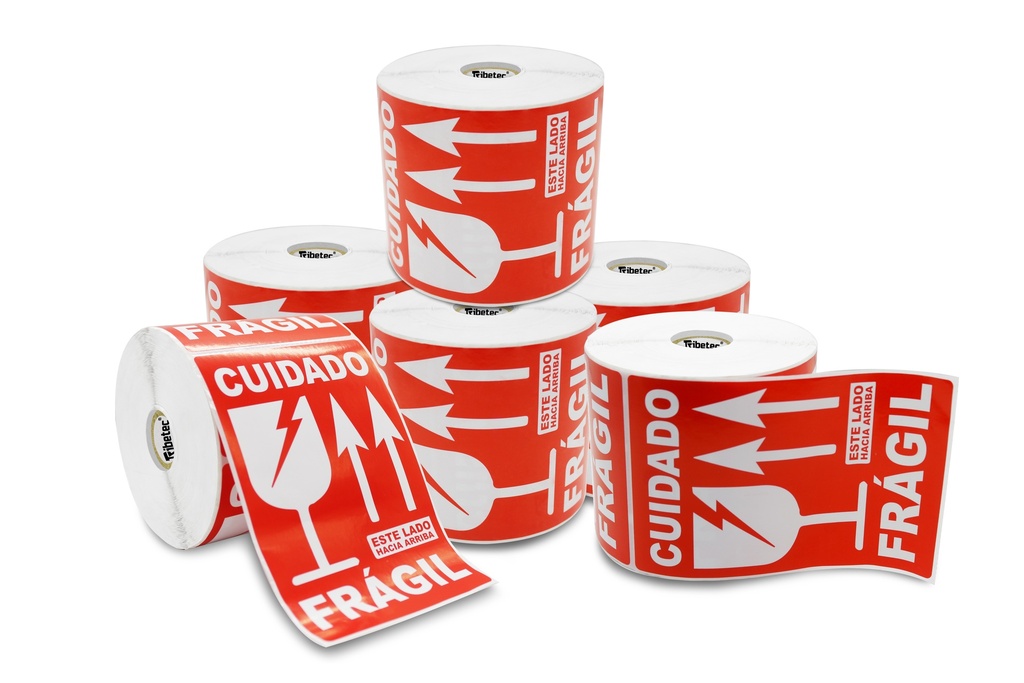 Etiqueta Frágil 4x6 (102x152 Mm) Rollo C/ 500 Pzas C1
