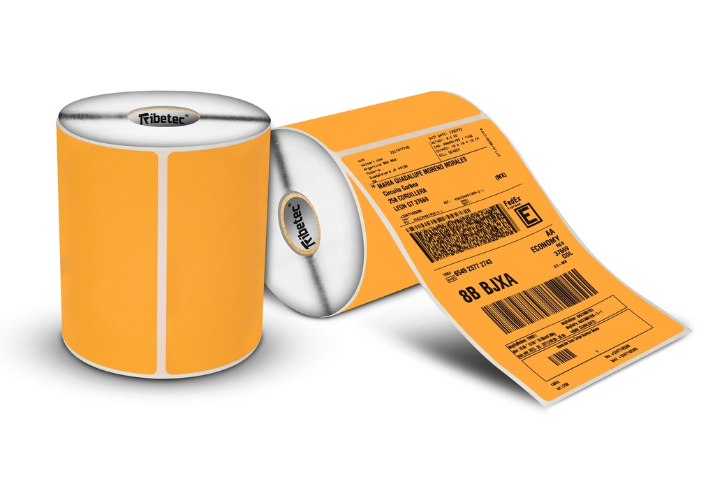 Etiqueta Térmica Naranja 4x6 (102x152 Mm) Envíos 300 Pzs C1