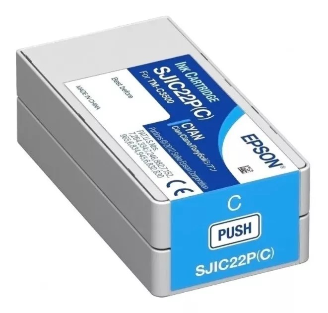 Tinta Epson Colorworks Tm C3500 Cyan C33s020581 Original