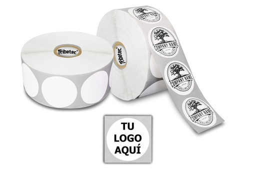 [040040TD011P0000C1O1K5] Etiqueta Circular Térmica 40x40 Mm Rollo 1500 Pzas C1