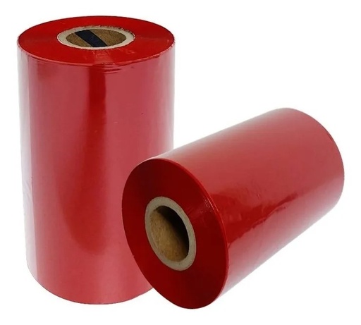 [102300RCEPOR] Ribbon Cera Rojo 102x300 Mts Para Impresora De Etiquetas